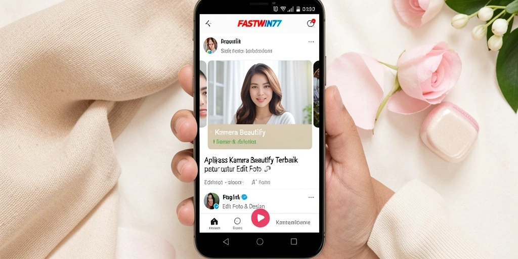 Antarmuka pengguna FASTWIN77 yang intuitif untuk edit foto.