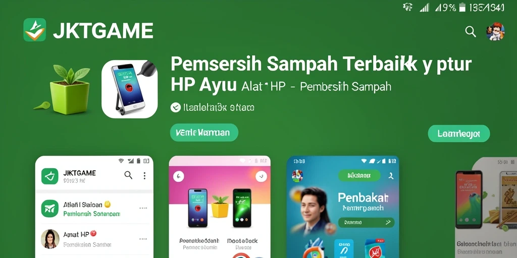 Antarmuka JKTGAME yang sederhana dan fungsional untuk pembersihan sampah.