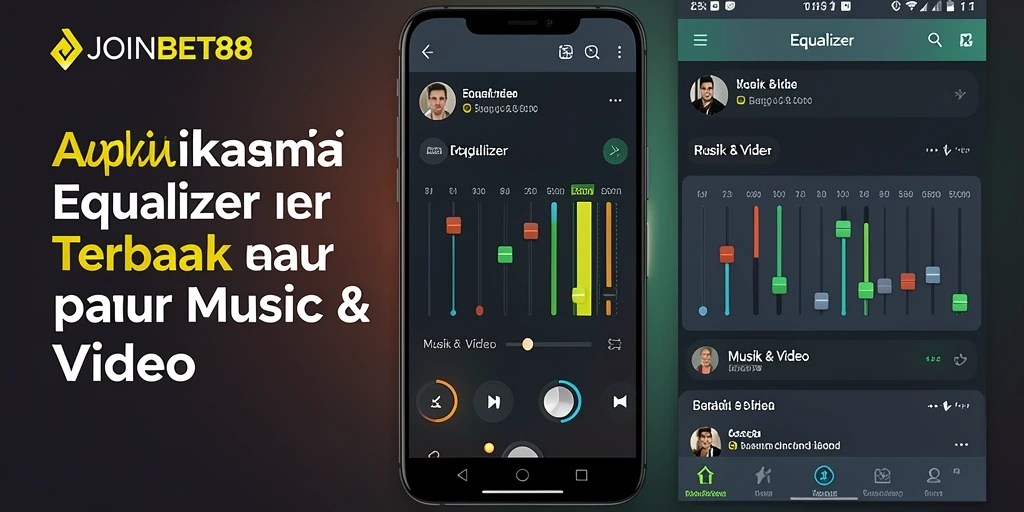 Antarmuka pengguna JOINBET88 yang sederhana dan intuitif untuk pengaturan equalizer.