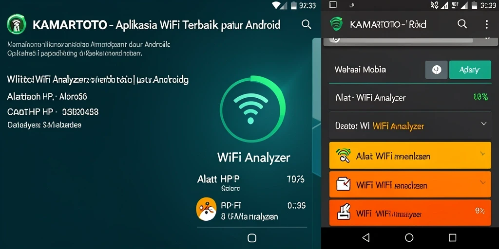 Tampilan antarmuka KAMARTOTO yang menunjukkan analisis jaringan WiFi.