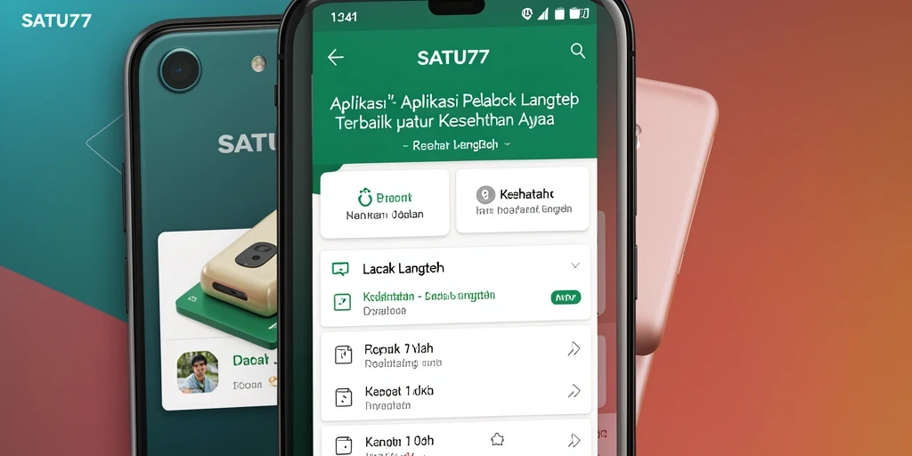 Antarmuka pengguna SATU77 untuk pelacak langkah yang informatif.