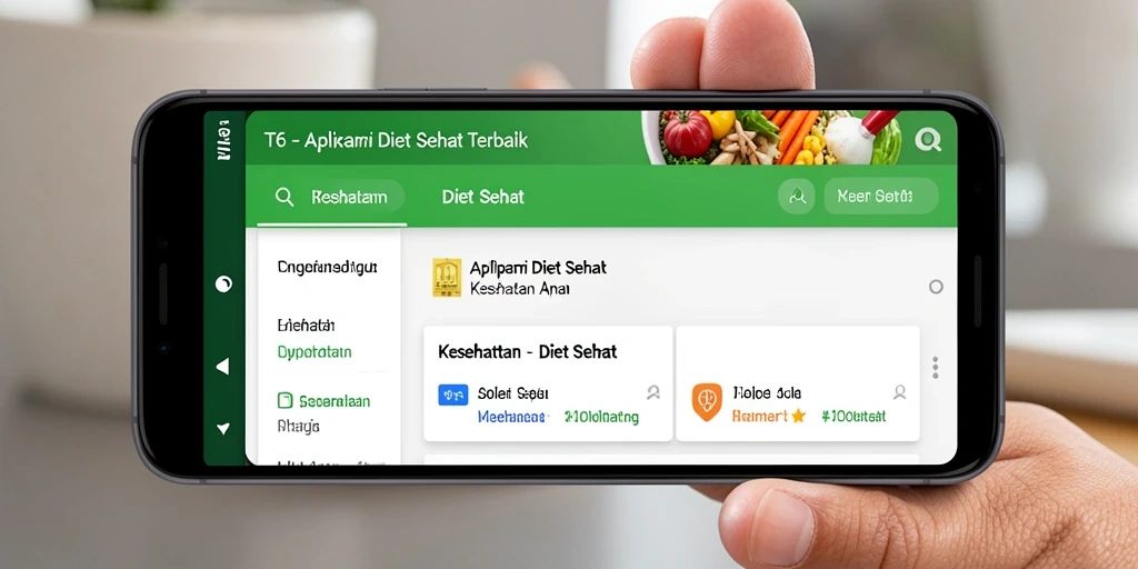 Antarmuka modern dan mudah digunakan untuk Diet Sehat.