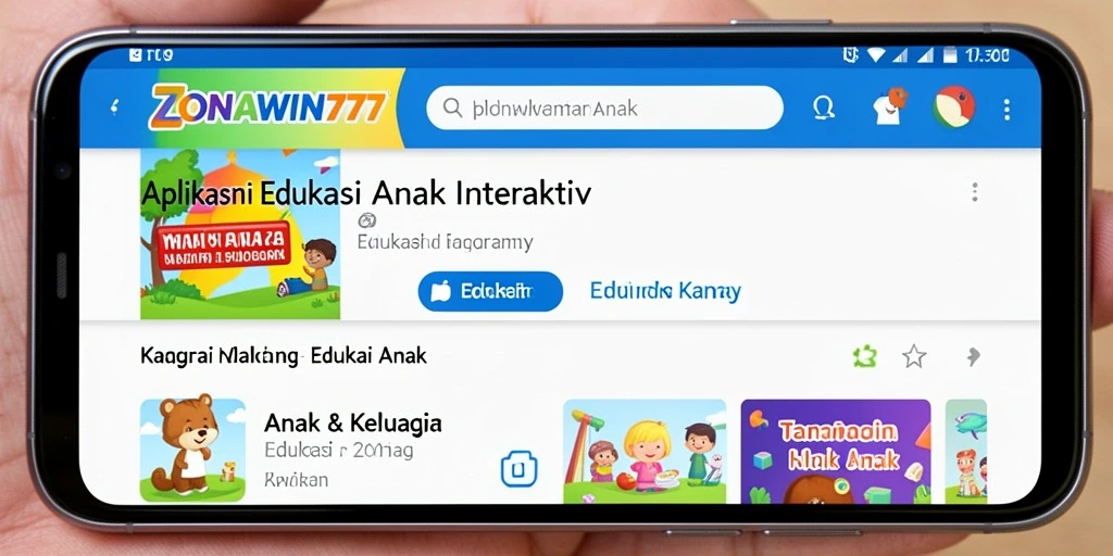 Antarmuka ZONAWIN777 yang cerah dan menarik untuk anak.