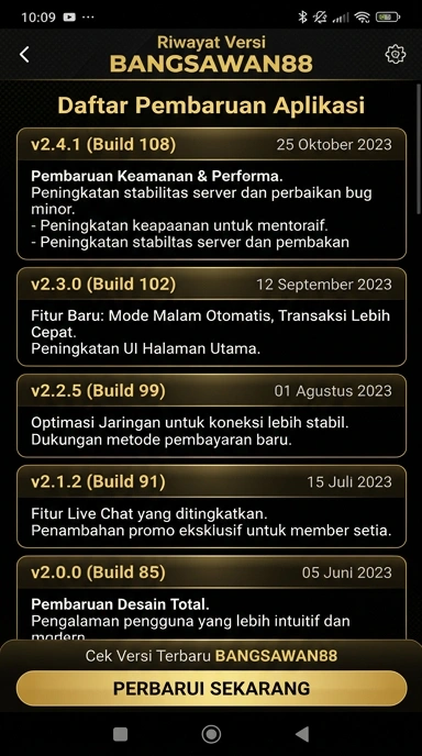 Riwayat Versi Aplikasi bangsawan88 untuk Pengguna Android